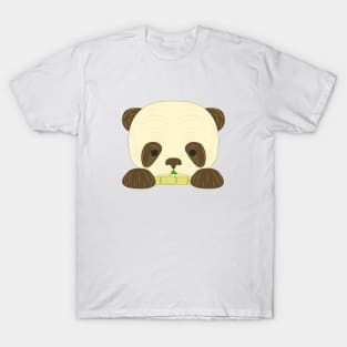 cute brown panda eat T-Shirt